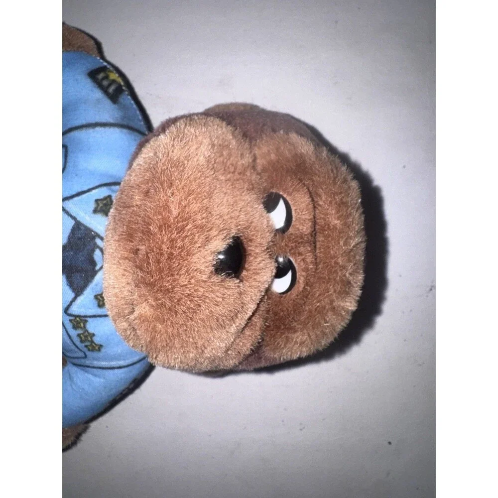 Side Eye Monkey Plush Police Officer Stuffed Animal 10” Funny Cartoon Toy Meme